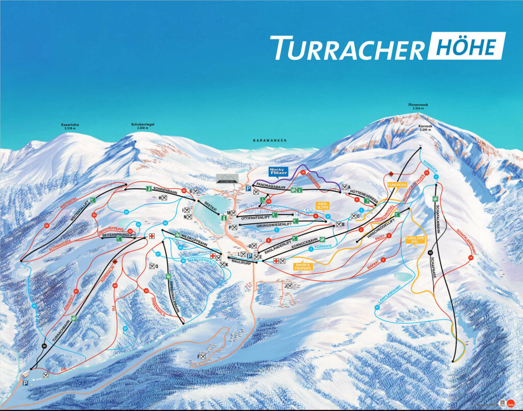 Turracher Hohe ski map