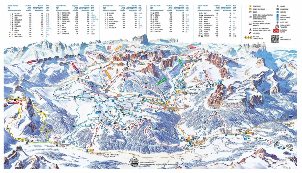 alta badia ski mapa